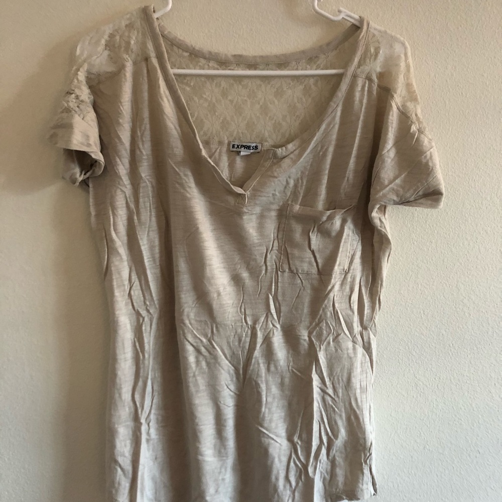 Express loose fit pocket t shirt